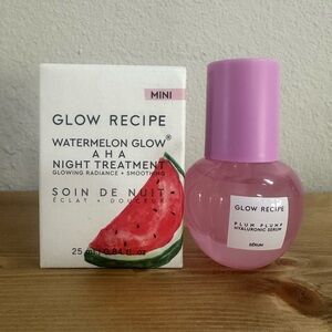 NIB Glow Recipe Bundle - Watermelon Glow AHA Night Treatment + Plum Plump Serum